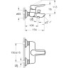 Смеситель для ванны и душа VITRA SOLID S A42444EXP